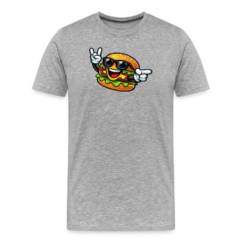 Citoyen joyeux avec des lunettes de soleil - T-shirt bio Premium Homme - gris chiné - Devant - Damien (186cm)