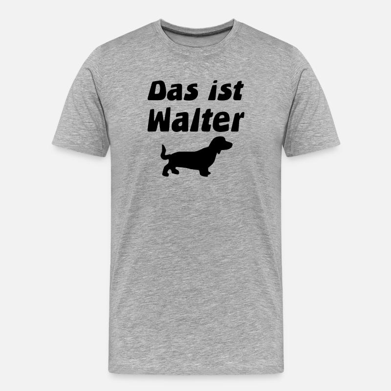 Dackel - Männer Premium Bio T-Shirt - Grau meliert