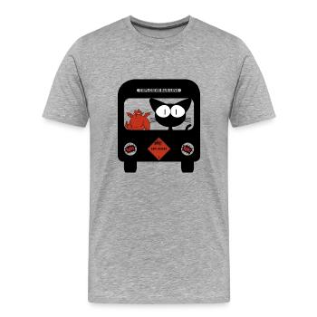 Katze - Männer Premium Bio T-Shirt - Grau meliert - Vorne - Damien (186cm)