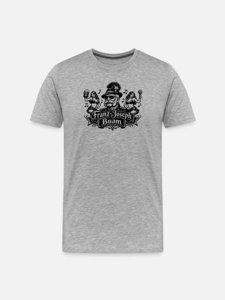 Franz Joseph Buam Logo - Men's Premium Organic T-Shirt - heather grey