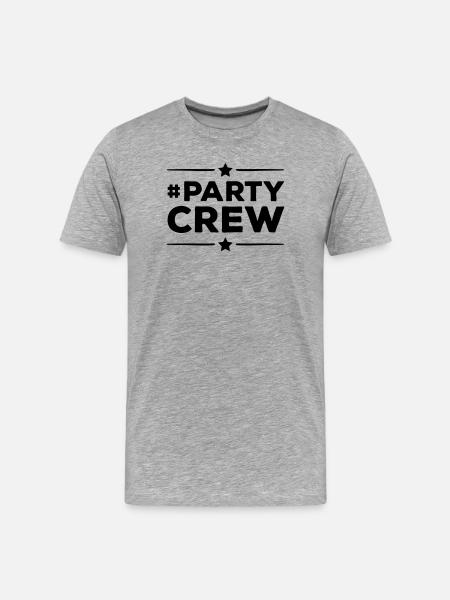Party Crew - Men's Premium Organic T-Shirt - heather grey