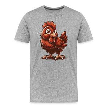 Cute Chick - Männer Premium Bio T-Shirt - Grau meliert - Vorne - Damien (186cm)