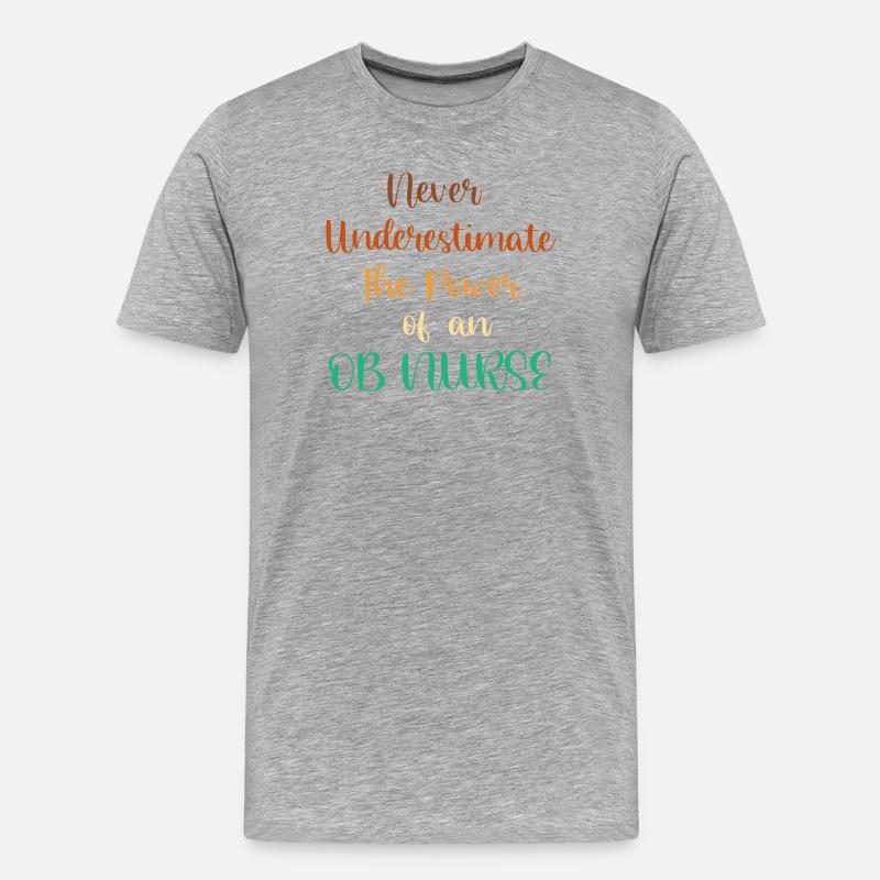 Schwangerschaft Krankenhaus Krankenschwester - Männer Premium Bio T-Shirt - Grau meliert