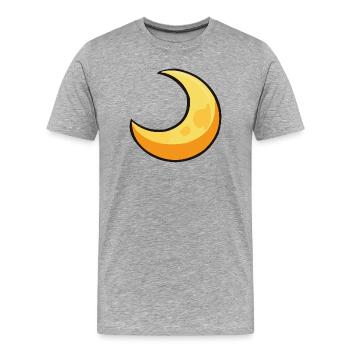 Moon in warm yellow - Men's Premium Organic T-Shirt - heather grey - Front - Damien (186cm)