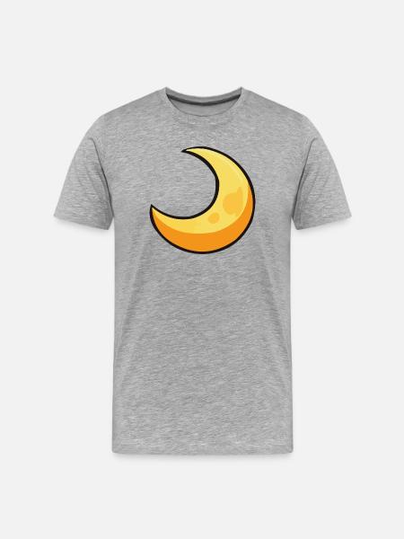 Moon in warm yellow - Men's Premium Organic T-Shirt - heather grey