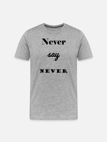 QUOTE. MESSAGE. HUMOR. FUNNY QUOTES - Men's Premium Organic T-Shirt - heather grey