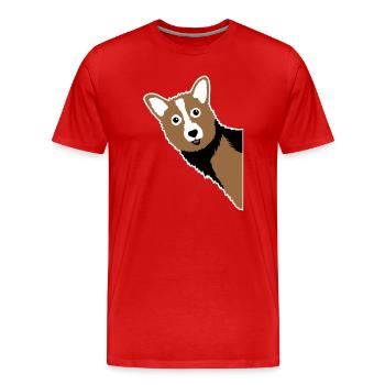 Corgi Cuckoo – Perfect for every dog owner - Men's Premium Organic T-Shirt - red - Front - Damien (186cm)
