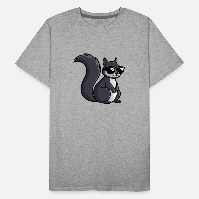 Coole Eichhörnchen-Dunkle Brille Männer Premium Bio T-Shirt
