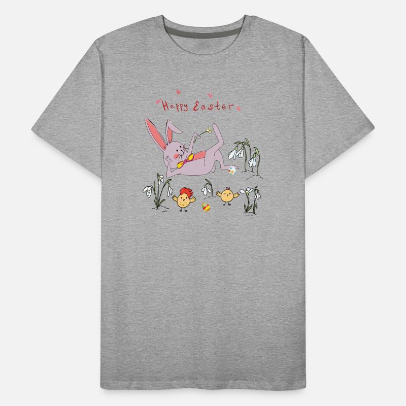 Easter bunny with chicks Men's Premium Organic T-Shirt