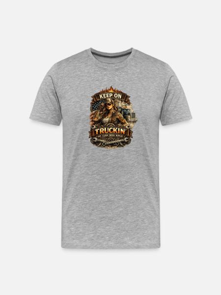 Keep On Truckin - Men's Premium Organic T-Shirt - heather grey