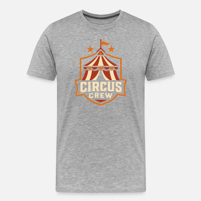 Zirkuscrew Lustiger Kinderzirkus - Männer Premium Bio T-Shirt - Grau meliert