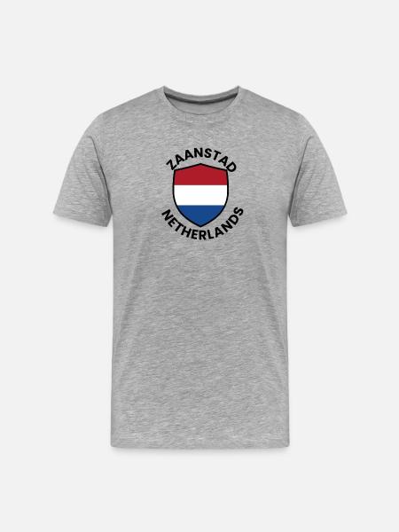 Zaanstad Shield Netherlands - Men's Premium Organic T-Shirt - heather grey