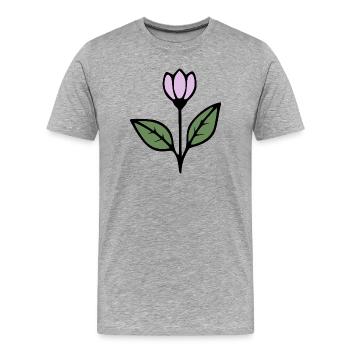 Geschenk Mutter Muttertag Geschenk Mama Geschenke - Männer Premium Bio T-Shirt - Grau meliert - Vorne - Damien (186cm)