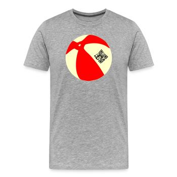 Ball QR - Men's Premium Organic T-Shirt - heather grey - Front - Damien (186cm)