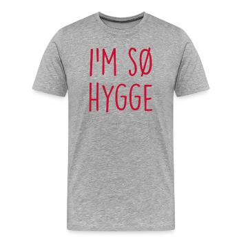 Hygge Danemark Dänemark - T-shirt bio Premium Homme - gris chiné - Devant - Damien (186cm)
