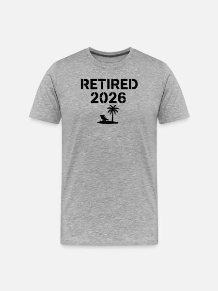 Retraite 2026 Palm Beach - T-shirt bio Premium Homme - gris chiné