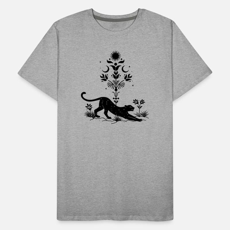 Cosmic Leopard Boho Männer Premium Bio T-Shirt