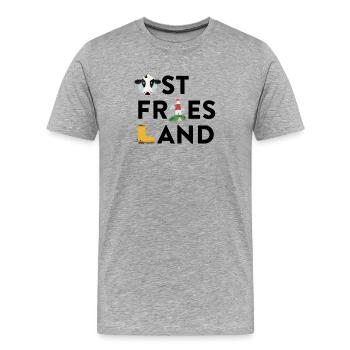 Ostfriesland - Männer Premium Bio T-Shirt - Grau meliert - Vorne - Damien (186cm)