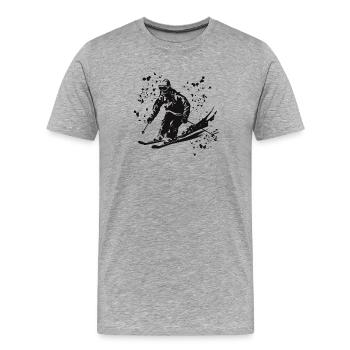 Alpine skiing Winter sports Nordic skiing - Men's Premium Organic T-Shirt - heather grey - Front - Damien (186cm)