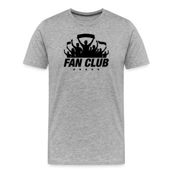Fan Club Silhouette - T-shirt bio Premium Homme - gris chiné - Devant - Damien (186cm)