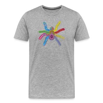 Araignée des Profondeurs - T-shirt bio Premium Homme - gris chiné - Devant - Damien (186cm)