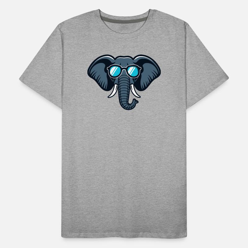 Elephant Retro Glasses Men's Premium Organic T-Shirt
