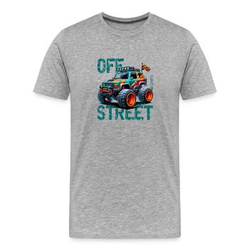 Offroad Monster Truck 4x4 - Men's Premium Organic T-Shirt - heather grey - Front - Damien (186cm)