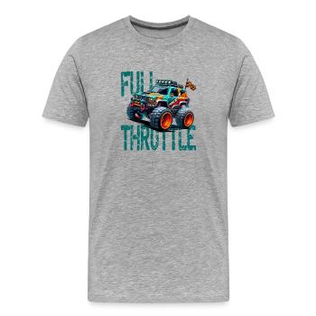 Monstertruck 4x4 Offroad - Männer Premium Bio T-Shirt - Grau meliert - Vorne - Damien (186cm)