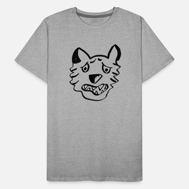Loup Noir Lignes Graffiti T-shirt bio Premium Homme
