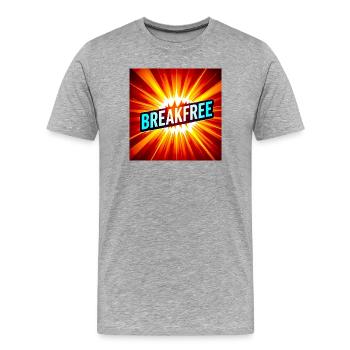 Breakfree Burst-Grafik - Männer Premium Bio T-Shirt - Grau meliert - Vorne - Damien (186cm)