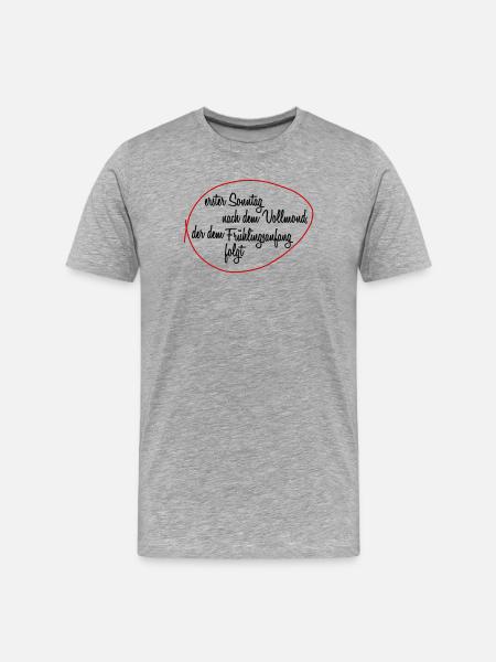 Osterformel - Männer Premium Bio T-Shirt - Grau meliert