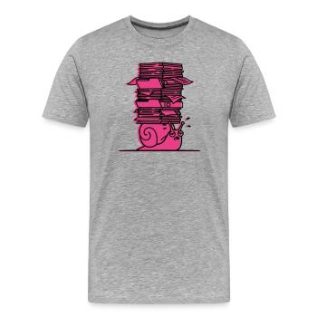 Snail Books : Apprentissage de la bande dessinée - T-shirt bio Premium Homme - gris chiné - Devant - Damien (186cm)