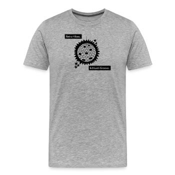 Retro Vibes Echtzeit Groove - Men's Premium Organic T-Shirt - heather grey - Front - Damien (186cm)