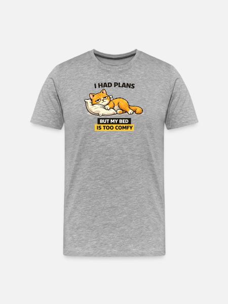 Comfy Cat Bed Plans - Men's Premium Organic T-Shirt - heather grey