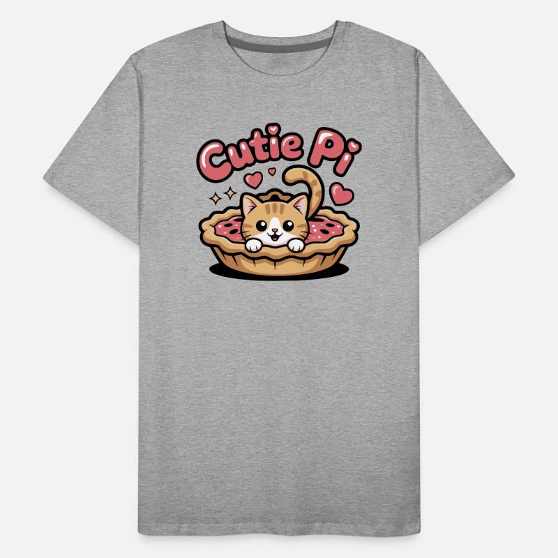 Cutie Pi Cat Men's Premium Organic T-Shirt
