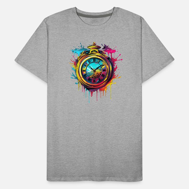 Clock - Time - Timeless Men's Premium Organic T-Shirt