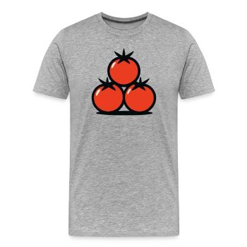 Greenhouse Vegetable Tomato Harvest - Men's Premium Organic T-Shirt - heather grey - Front - Damien (186cm)