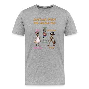 Mortimer Stride - The Undead Trio Animation Series - Männer Premium Bio T-Shirt - Grau meliert - Vorne - Damien (186cm)
