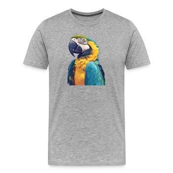 L’ère de l’ara - T-shirt bio Premium Homme - gris chiné - Devant - Damien (186cm)