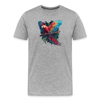 L’ère de l’ara - T-shirt bio Premium Homme - gris chiné - Devant - Damien (186cm)