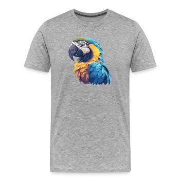 L’ère de l’ara - T-shirt bio Premium Homme - gris chiné - Devant - Damien (186cm)