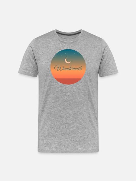 Wunderweib - Männer Premium Bio T-Shirt - Grau meliert
