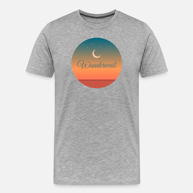 Wunderweib - Männer Premium Bio T-Shirt - Grau meliert