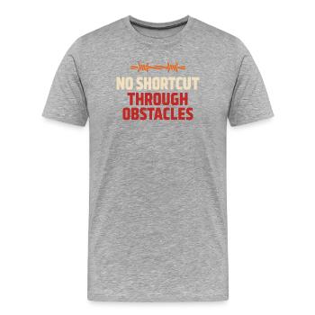 Obstacle Course Racer Obstacle Course Ocr - Men's Premium Organic T-Shirt - heather grey - Front - Damien (186cm)