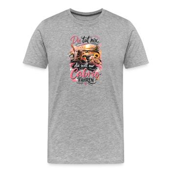 Die tut nix die will nur Cabrio fahren - Männer Premium Bio T-Shirt - Grau meliert - Vorne - Damien (186cm)