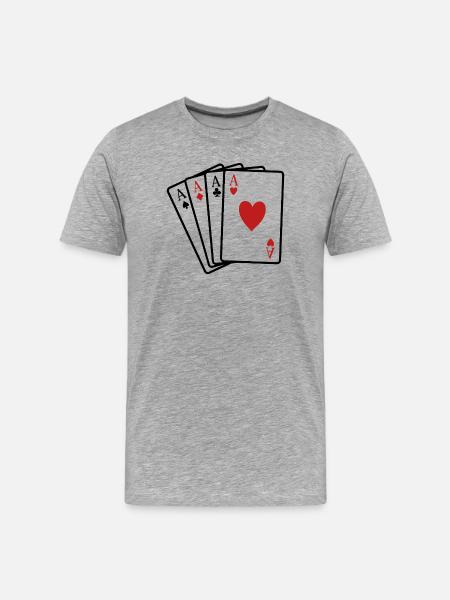 Poker cards - Men's Premium Organic T-Shirt - heather grey