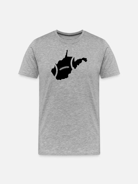 Football West Virginia - Men's Premium Organic T-Shirt - heather grey