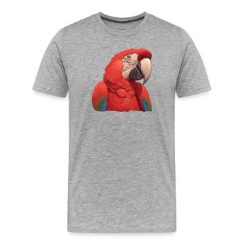 Aras Ara - Männer Premium Bio T-Shirt - Grau meliert - Vorne - Damien (186cm)