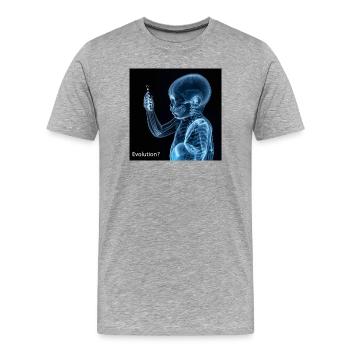 Entwicklung des Smartphones - Männer Premium Bio T-Shirt - Grau meliert - Vorne - Damien (186cm)