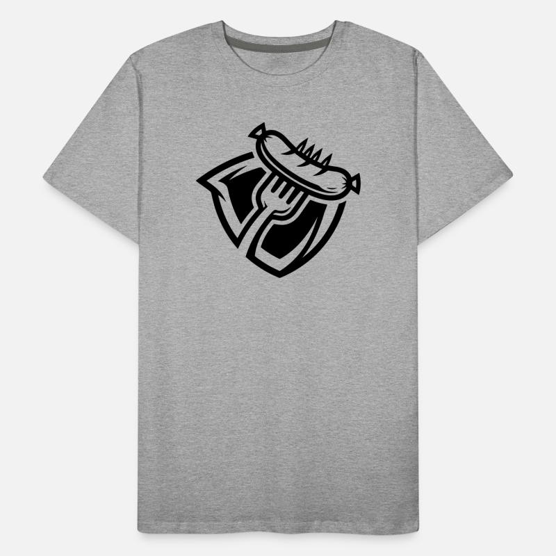 Wurst Gabel Männer Premium Bio T-Shirt